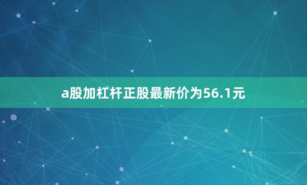a股加杠杆正股最新价为56.1元