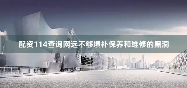 配资114查询网远不够填补保养和维修的黑洞